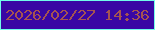 文字の大きさ：2、枠の色：71fce9、背景の色：3907a4、文字の色：a55451 無料ブログパーツのブログ時計