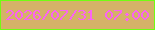 文字の大きさ：1、枠の色：71fd12、背景の色：d5b268、文字の色：fb63f1 無料ブログパーツのブログ時計