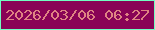 文字の大きさ：1、枠の色：71fdc1、背景の色：890356、文字の色：df8382 無料ブログパーツのブログ時計