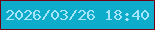 文字の大きさ：5、枠の色：720013、背景の色：0dacca、文字の色：a7e5ff 無料ブログパーツのブログ時計