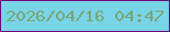 文字の大きさ：2、枠の色：72007a、背景の色：78d4e8、文字の色：7aa577 無料ブログパーツのブログ時計