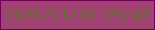 文字の大きさ：2、枠の色：720259、背景の色：a04372、文字の色：646c30 無料ブログパーツのブログ時計