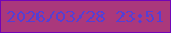 文字の大きさ：1、枠の色：7204b7、背景の色：aa387c、文字の色：553fd4 無料ブログパーツのブログ時計