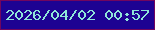 文字の大きさ：2、枠の色：72055e、背景の色：1d0292、文字の色：8fe5d9 無料ブログパーツのブログ時計