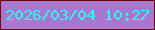文字の大きさ：1、枠の色：720608、背景の色：a877cf、文字の色：2af9f4 無料ブログパーツのブログ時計