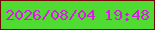 文字の大きさ：1、枠の色：720706、背景の色：4fdb31、文字の色：de18e8 無料ブログパーツのブログ時計