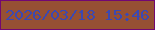 文字の大きさ：5、枠の色：720773、背景の色：965034、文字の色：3b48b2 無料ブログパーツのブログ時計