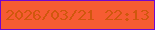 文字の大きさ：2、枠の色：7207ce、背景の色：f65c32、文字の色：d0570e 無料ブログパーツのブログ時計