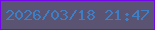 文字の大きさ：4、枠の色：7207e8、背景の色：5a5472、文字の色：3e7ec5 無料ブログパーツのブログ時計