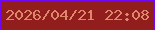 文字の大きさ：4、枠の色：7207f1、背景の色：911d1c、文字の色：dd876c 無料ブログパーツのブログ時計