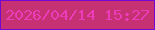 文字の大きさ：4、枠の色：7208d2、背景の色：c63173、文字の色：ed3cb9 無料ブログパーツのブログ時計