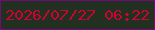 文字の大きさ：2、枠の色：72097d、背景の色：22311f、文字の色：cd0239 無料ブログパーツのブログ時計