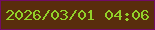 文字の大きさ：5、枠の色：720c66、背景の色：592d0c、文字の色：92d029 無料ブログパーツのブログ時計
