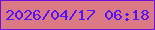 文字の大きさ：1、枠の色：7210d7、背景の色：db7a85、文字の色：5412fb 無料ブログパーツのブログ時計