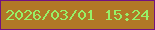 文字の大きさ：1、枠の色：721181、背景の色：b17826、文字の色：97f067 無料ブログパーツのブログ時計