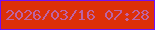 文字の大きさ：1、枠の色：7211f5、背景の色：dd2f09、文字の色：bd63a4 無料ブログパーツのブログ時計