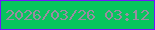 文字の大きさ：2、枠の色：7215fd、背景の色：08c45e、文字の色：998ca1 無料ブログパーツのブログ時計
