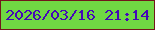 文字の大きさ：5、枠の色：72161b、背景の色：70d843、文字の色：4508b8 無料ブログパーツのブログ時計
