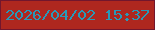 文字の大きさ：3、枠の色：72162d、背景の色：ae271f、文字の色：2899b8 無料ブログパーツのブログ時計