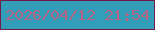 文字の大きさ：1、枠の色：721b48、背景の色：339eb9、文字の色：b46281 無料ブログパーツのブログ時計
