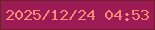 文字の大きさ：4、枠の色：721f2d、背景の色：9d1b55、文字の色：f68b75 無料ブログパーツのブログ時計