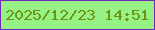 文字の大きさ：1、枠の色：7227bd、背景の色：97f285、文字の色：6d9512 無料ブログパーツのブログ時計