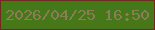 文字の大きさ：3、枠の色：722921、背景の色：46781a、文字の色：8b7d58 無料ブログパーツのブログ時計