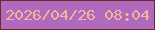 文字の大きさ：2、枠の色：722a29、背景の色：af69bd、文字の色：f8b19a 無料ブログパーツのブログ時計