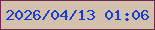 文字の大きさ：5、枠の色：722b50、背景の色：d3c1ac、文字の色：163dd9 無料ブログパーツのブログ時計