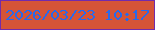 文字の大きさ：4、枠の色：722bab、背景の色：d55437、文字の色：2869eb 無料ブログパーツのブログ時計