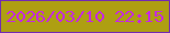 文字の大きさ：5、枠の色：722bb3、背景の色：ae9f12、文字の色：c629e1 無料ブログパーツのブログ時計