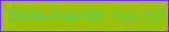 文字の大きさ：5、枠の色：722bf9、背景の色：99c202、文字の色：57cb6b 無料ブログパーツのブログ時計