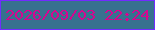 文字の大きさ：5、枠の色：722bff、背景の色：37718f、文字の色：d60590 無料ブログパーツのブログ時計