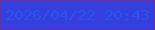 文字の大きさ：1、枠の色：722d8f、背景の色：333fde、文字の色：2b54e0 無料ブログパーツのブログ時計