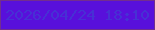 文字の大きさ：1、枠の色：722e8e、背景の色：5810db、文字の色：4730d4 無料ブログパーツのブログ時計