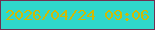 文字の大きさ：4、枠の色：723050、背景の色：2fd8cb、文字の色：d0ba05 無料ブログパーツのブログ時計
