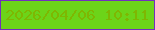 文字の大きさ：2、枠の色：7230bd、背景の色：6cd419、文字の色：7eb702 無料ブログパーツのブログ時計