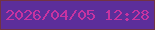 文字の大きさ：2、枠の色：723342、背景の色：5c2e9a、文字の色：c733a1 無料ブログパーツのブログ時計