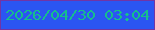 文字の大きさ：5、枠の色：7234a5、背景の色：2b55f2、文字の色：16be8d 無料ブログパーツのブログ時計