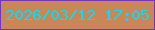 文字の大きさ：4、枠の色：7237ba、背景の色：cb8658、文字の色：08dcf9 無料ブログパーツのブログ時計
