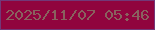 文字の大きさ：2、枠の色：723878、背景の色：90043e、文字の色：89625e 無料ブログパーツのブログ時計