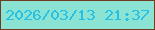 文字の大きさ：5、枠の色：723c21、背景の色：8be4d3、文字の色：25c0e4 無料ブログパーツのブログ時計