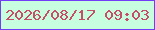 文字の大きさ：2、枠の色：723df6、背景の色：c7fee0、文字の色：c44f67 無料ブログパーツのブログ時計