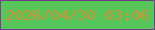 文字の大きさ：1、枠の色：724088、背景の色：56c65b、文字の色：d19439 無料ブログパーツのブログ時計