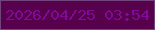 文字の大きさ：5、枠の色：72447d、背景の色：57014c、文字の色：810b98 無料ブログパーツのブログ時計
