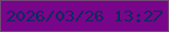 文字の大きさ：2、枠の色：724775、背景の色：78058a、文字の色：0a2b5b 無料ブログパーツのブログ時計