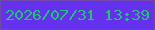 文字の大きさ：2、枠の色：7247ab、背景の色：6431ee、文字の色：1dc76e 無料ブログパーツのブログ時計