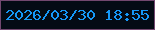 文字の大きさ：1、枠の色：724870、背景の色：040b15、文字の色：1598f9 無料ブログパーツのブログ時計