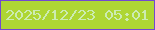 文字の大きさ：4、枠の色：7249cf、背景の色：aed633、文字の色：ccecb2 無料ブログパーツのブログ時計