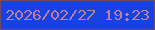 文字の大きさ：5、枠の色：724a66、背景の色：1741e1、文字の色：bf7e9d 無料ブログパーツのブログ時計